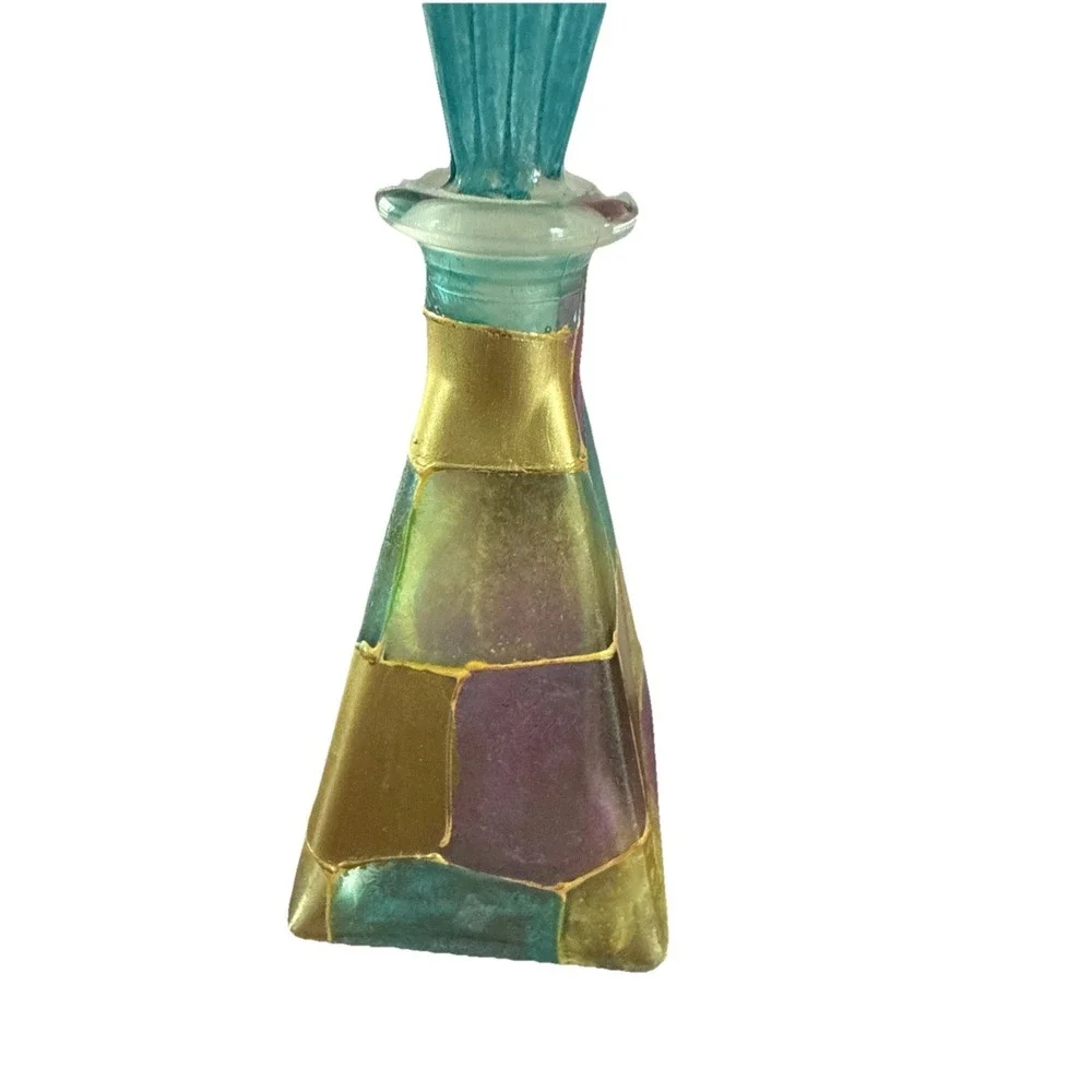 Rare Vintage Royal Limited Crystal Bottle Hand Painted in Italy 7.5